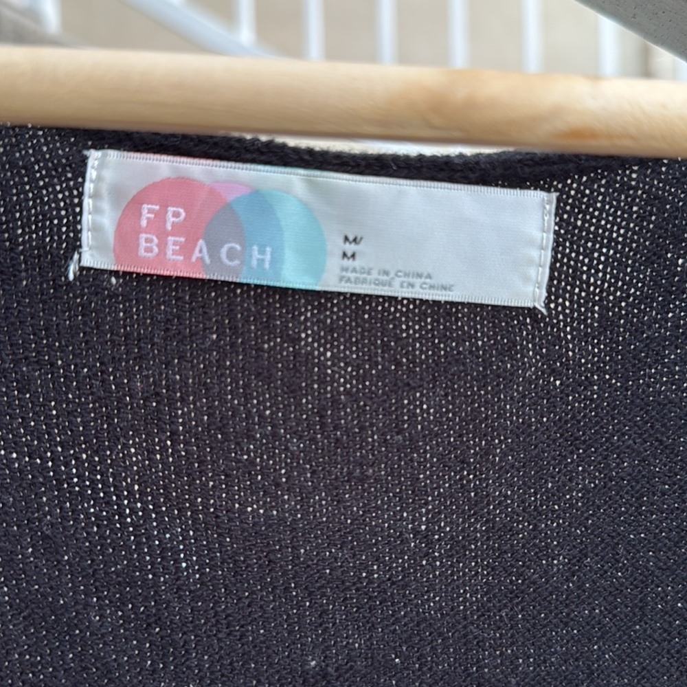 FP Beach size Medium long black dress with button detail - Picture 2 of 3